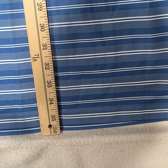 Callaway Mens Golf Polo Shirt 2XLT Bright Cobalt Stripe Stretch Sun Protection - Picture 7 of 9